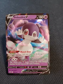 Indeedee V - 091/202 Ultra Rare Sword & Shield Base Set NM Pokemon TCG - Image 1