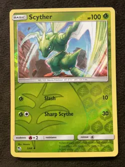 Scyther 5/68 Hidden Fates Reverse Holo NM Pokemon - Image 1