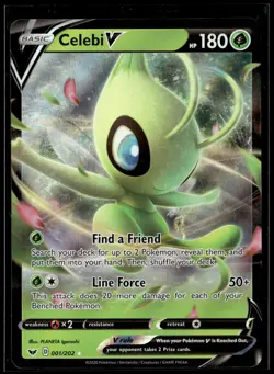 Celebi V SWSH01: Sword & Shield Base Set #001/202 Pokemon TCG - Image 1
