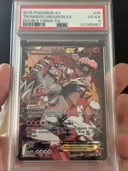 2015 Pokemon XY Double Crisis Team Magma’s Groudon EX 15/34 PSA 4 - Image 3