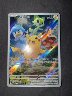 Pokemon Pikachu SVP 027 Scarlet & Violet Paldea Evolved ETB Promo - Image 1