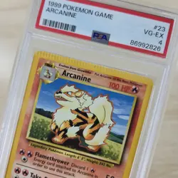CRIMP ERROR PSA 4 Arcanine Base Set Uncommon Unlimited WOTC Pokemon Card - Image 1