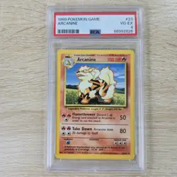 CRIMP ERROR PSA 4 Arcanine Base Set Uncommon Unlimited WOTC Pokemon Card - Image 2