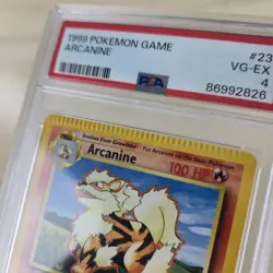 CRIMP ERROR PSA 4 Arcanine Base Set Uncommon Unlimited WOTC Pokemon Card - Image 4