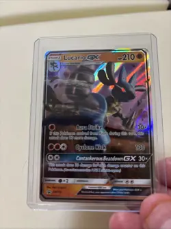 Lucario GX ULTRA RARE Black Star Promo SM100 Pokemon TCG Card Holo Foil Fire 🔥 - Image 1