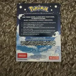 Shiny Koraidon & Miraidon Pokemon Scarlet Violet Code Card - Gamestop *SHIPPED* - Image 2