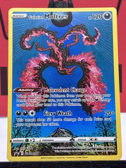Galarian Moltres SWSH284 Black Star Promo SWSH Sword & Shield Pokemon Card LP - Image 3