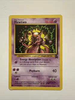 Pokemon Card - Mewtwo WoTC Black Star Promo 14 Non Holo - Image 1