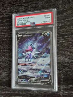 PSA 9 GEM MINT Suicune V GG38 Crown Zenith Galarian Gallery Pokemon Card - Image 3