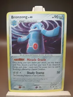 HP Pokemon Card Bronzong Cosmo HOLO 6/123 D&P Mysterious Treasures Set - Image 1