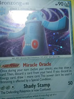 HP Pokemon Card Bronzong Cosmo HOLO 6/123 D&P Mysterious Treasures Set - Image 2