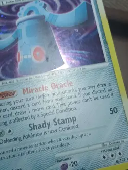 HP Pokemon Card Bronzong Cosmo HOLO 6/123 D&P Mysterious Treasures Set - Image 3