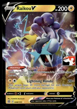 Pokemon TCG Prize Pack Series Cards #048/172 Raikou V NM - Image 1