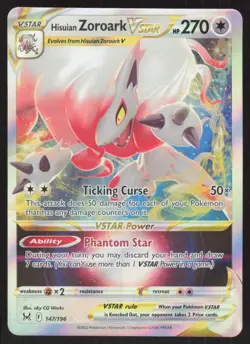 Pokemon TCG SWSH: Sword & Shield Promo Cards #SWSH298 Hisuian Zoroark VSTAR NM - Image 1