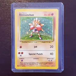 Hitmonchan 7/102 - Holo Rare - Base Set - Pokemon Card Lot #17 - Image 1