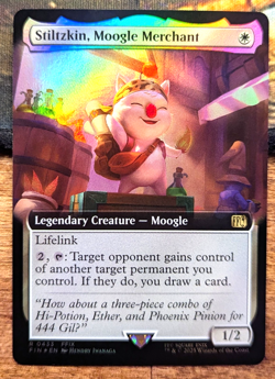 STILTZKIN, MOOGLE MERCHANT Extended Art Foil - Final Fantasy MTG Magic - Image 1