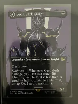 Cecil, Dark Knight (Borderless) Double-sided Final Fantasy Regular-NM Condition - Image 1