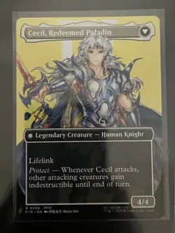 Cecil, Dark Knight (Borderless) Double-sided Final Fantasy Regular-NM Condition - Image 2