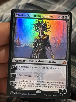 2x Vraska, Scheming Gorgon Rivals of Ixalan Mythic LP MTG 197 Foil - Image 2