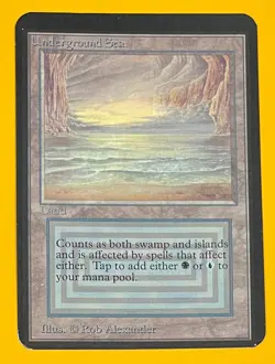MTG UNDERGROUND SEA (Offset Misprint) Alpha (OldManMTG 011-217) - Image 1