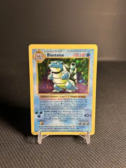 Pokemon TCG Blastoise 2/102 Base Set Shadowless Holo Rare LP-/MP - Image 1