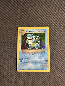 Pokemon TCG Blastoise 2/102 Base Set Shadowless Holo Rare LP-/MP - Image 3