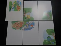 Pokemon JP Post Promo Postcard Pikachu Mew Charmander Squirtle Bulbasaur #5653 - Image 1