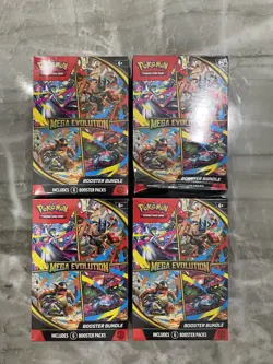 Pokemon Mega Evolution Booster Bundle - Lot of 4 - Factory Sealed - - Image 1