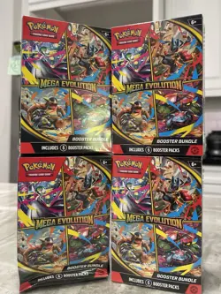 Pokemon Mega Evolution Booster Bundle - Lot of 4 - Factory Sealed - - Image 3