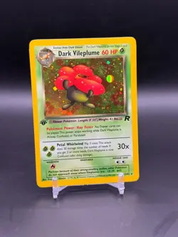 2000 Pokemon Team Rocket Dark Vileplume 1st Edition Holo Rare 13/82 - Image 1