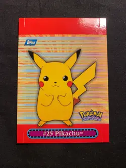 Pikachu #25 - Pop-Up 2 of 10-Pokemon TV Animation 3-Topps 2000-NM - Image 2