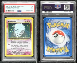 Wobbuffet Holo Pokemon Neo Discovery PSA 7 2001 - Image 3
