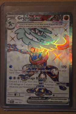Pokemon TCG Greninja ex 198/167 Sv06: Twilight Masquerade Holo Near Mint - Image 1