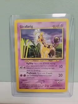 Pokemon TCG Girafarig 58/111 Neo Genesis Unlimited MINT - Image 1