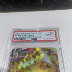 PIKACHU VMAX 2023 POKEMON SWSH BSP CRZ COLLECTION #286 PSA 10 GEM MT - Image 3