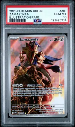 Pokemon PSA 10 Zamazenta 201/182 Illustration Rare Destined Rivals - Image 1