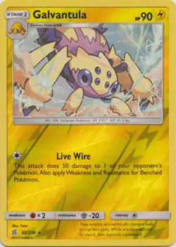 x1 Galvantula - 62/236 - Rare - Reverse Holo Pokemon SM11 Unified Minds M/NM - Image 1