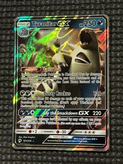 Pokemon TCG Tyranitar GX 121/214 Lost Thunder Ultra Rare Holo NM - Image 2