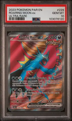 2023 POKEMON PAR EN-PARADOX RIFT ULTRA RARE #229 ROARING MOON EX PSA 10 - Image 1
