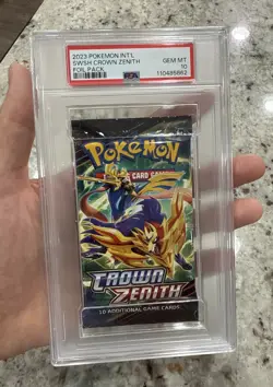 PSA 10 GEM MINT 2023 Pokemon Crown Zenith Foil Pack Authentic Sealed English - Image 1