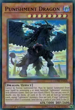 Yugioh! LP Punishment Dragon - COTD-EN028 - Ultra Rare - 1st Edition Lightly Pla - Image 1