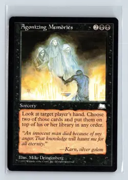 AGONIZING MEMORIES - MTG Magic the Gathering Card - Weatherlight - Uncommon - Image 1