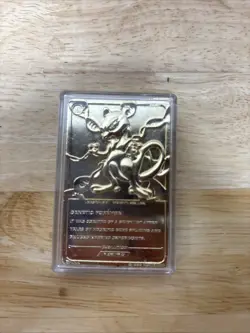 1999 Mewtwo Pokemon 24K Gold Plated Trading card Limited Edition Burger King - Image 2
