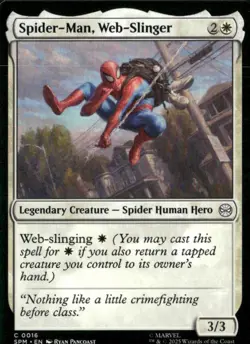 MTG Magic the Gathering Spider-Man Base Common 16 Spider-Man Web-Slinger - Image 1