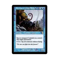 WOTC MtG Odyssey Aboshan, Cephalid Emperor (R) (Foil) EX - Image 1