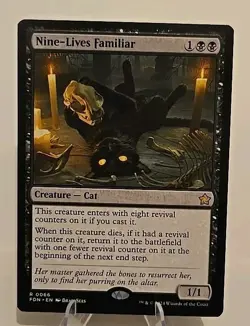 Nine-Lives Familiar MTG Foundations Regular - Image 1