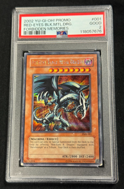 Yugioh Red-Eyes Black Metal Dragon PSA 2 Forbidden Memories - Image 1