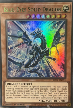 Blue-Eyes Solid Dragon *Ultra Rare* LDS2-EN014 1st Edition YuGiOh TCG Card - Image 1