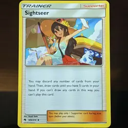 Sightseer 189/214 NM Trainer Lost Thunder Sun and Moon & SM Pokemon TCG Set Card - Image 1
