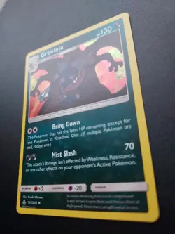 Greninja 117/214 Sm-Unbroken Bonds Holo LP See Photos Of Back Pokemon Card - Image 3
